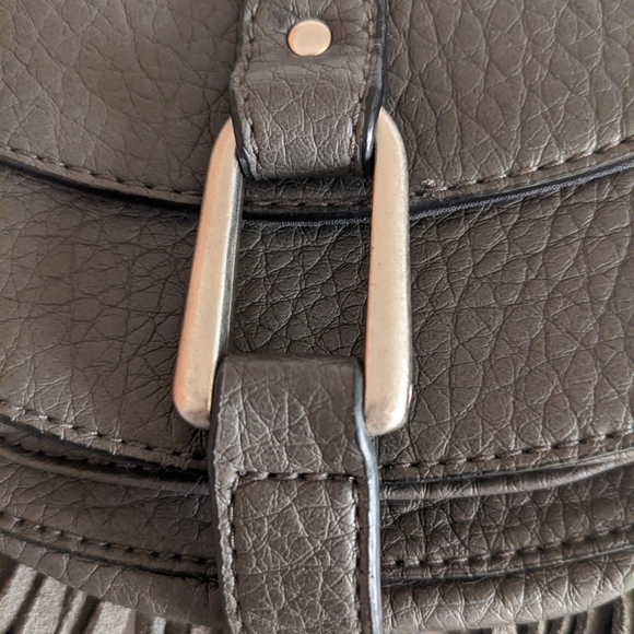 Fringe Mini Bag - Grey -Crossbody. - Picture 9 of 11